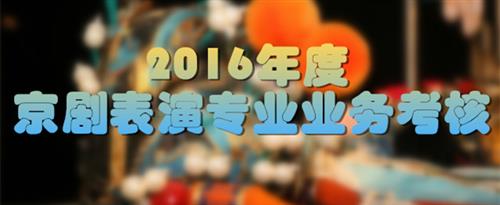 大黑吊干处女国家京剧院2016年度京剧表演专业业务考...